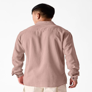 Polo en coton décontracté d'affaires personnalisé pour hommes T-shirts habillés avec boutons en bambou mélangé avec motif imprimé pour l'été - Product Image 4