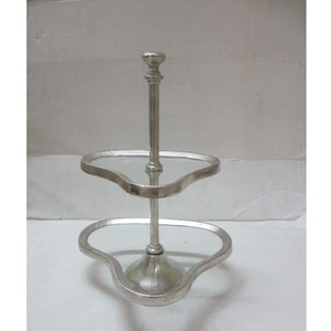 Soporte de cristal para tartas y postres con borde metálico, accesorios de cocina para bodas, fiestas, soporte para platos de galletas, herramientas para tartas - Product Image 5