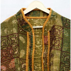 Boho Style Quilted Kantha Patchwork <b>Jacket</b> for <b>Women</b> Eco-Friendly 100% Cotton Breathable & Quick Dry Mandarin Collar Party Wear - Product Image 6