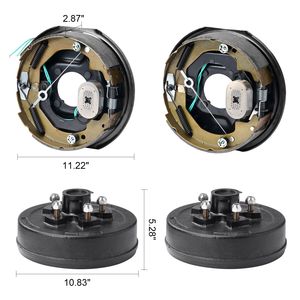 5 sobre 4.5 pulgadas B.C. Kits de tambor de eje de remolque eléctricos de 10 x 2-1/4 pulgadas con conjunto de frenos de camión de eje autoajustable de 3500 lb - Product Image 6