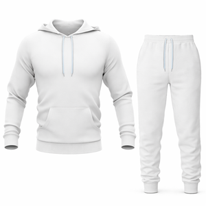 Conjunto Deportivo de Dos Piezas para Hombre, Sudadera con Capucha y Pantalones Deportivos, Color Sólido, Estilo Casual y Atlético - Product Image 5