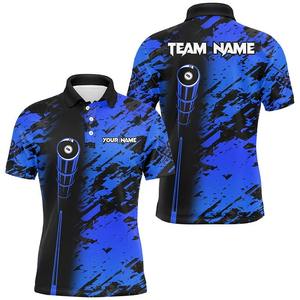 Camiseta de Billar Personalizada para Hombre, Tejido de Punto de Poliéster/Algodón, Manga Corta, Secado Rápido, Diseño Deportivo para Billar y Snooker - Product Image 4