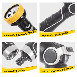 Rociador de Jardín de Aleación de Zinc y TPR para Limpiar y Bañar Mascotas, Diseño de Aspersor para Césped - Product Image 6