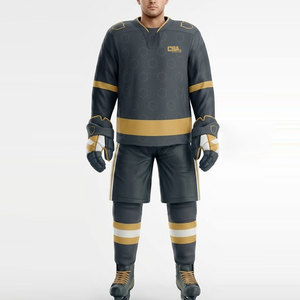 Uniforme de hockey sur glace professionnel pour hommes, vêtements d'équipe de haute qualité avec un style athlétique moderne et une coupe confortable - Product Image 3