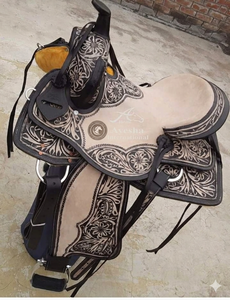 High Quality Wholesale Price Latest Portable Western Riding Horse Saddle Indian <b>Harness</b> <b>Leather</b> Durable Western Horse Ridding - Product Image 3