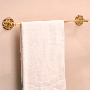 Hot Selling Handmade Golden Towel Hanger Floral Base <b>Bathroom</b> Hardware <b>Accessories</b> Brass Towel Rod Wholesale BWH-29 - Product Image 3