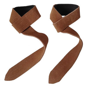 Sangles de poignet en cuir robustes avec logo personnalisé pour l'entraînement de musculation, antidérapantes, pour la force de préhension en salle de sport - Product Image 4