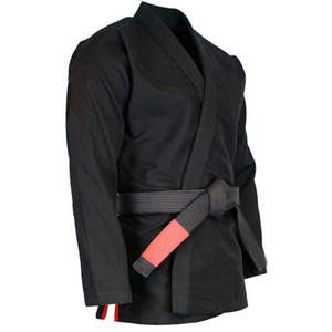 Kimono de BJJ en coton 100% tissé perlé personnalisé, logo brodé sur satin, léger, respirant, durable, idéal pour les arts martiaux, OEM - Product Image 2