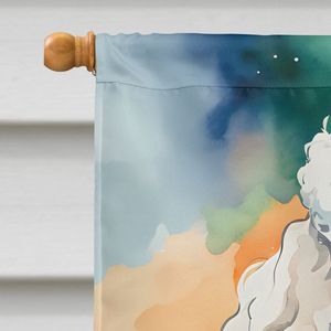 Gran Multicolor Poliéster Caniche Casa de Navidad Bandera Porche Manga Poste Decorativo Patio Banner Obra DE ARTE Colgante de pared - Product Image 3