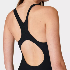 ชุดว่ายน้ำวันพีซผู้หญิงแบบเซ็กซี่ ผ้าริบบิ้น ไร้สายรัดคอ เอวสูง พิมพ์ลายแบบรีดร้อน ผ้ายืดสแปนเด็กซ์/ไนลอน สำหรับใส่ไปชายหาด - Product Image 3