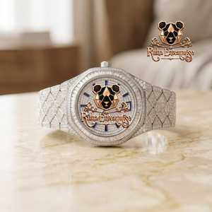 Montre entièrement sertie de moissanite, mouvement automatique, montre de luxe hip-hop pour unisexe - Product Image 3