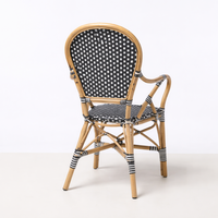 Meilleures ventes de meubles faits à la main, chaises en rotin de bistrot de Paris avec des bras avec un design minimaliste et élégant