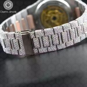 Charm_Jewels Luxury <b>Mechanical</b> <b>Watch</b> Stainless Steel Square Case 42mm Sapphire Dial Hollow Out Design Unisex Fashion - Product Image 4
