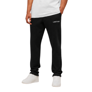 Custom <b>Mens</b> Logo Fleece <b>Trousers</b> Relaxed Fit <b>Drawstring</b> Waist Open Hem Casual Sweatpants OEM Clothing Factory Wholesale Supplier - Product Image 3