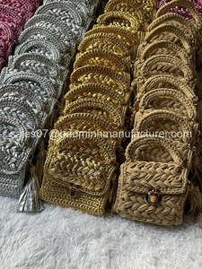 Más vendidos colores completos nuevos bolsos de ganchillo mixtos metálicos con bolsa de lino bolsos interiores para mujeres precio al por mayor - Product Image 4