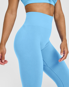Leggings de yoga pour femmes, sport, course à pied, fitness, extensibles dans quatre directions, respirants, couleur et tissu personnalisés, taille élastique - Product Image 3