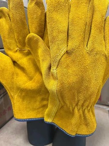 Unisex Winter <b>Full</b> Finger Cowhide Gloves Outdoor Fishing Welding Safety Gloves <b>Slip</b> Tear Resistant Warm Gloves - Product Image 3