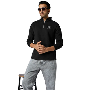 Men's Warm <b>Fleece</b> Quarter Zip Athletic Jacket Custom Soft Lightweight Pullover Outdoor Training <b>Running</b> Sportswear Winter Casual - Product Image 1