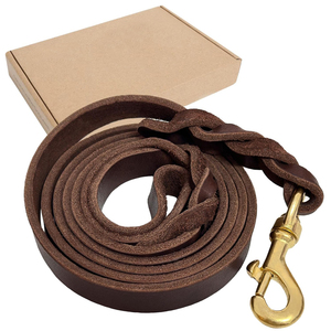 Handsfree Adjustable Waist Leather Dog Leash Genuine Heavy-Duty Fast Shipping OEM Service Genuine Leather Dog - Product Image 6