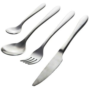 Stainless Steel Flatware <b>Set</b> Knife <b>Fork</b> <b>Spoon</b> Minimalist Design Rust Resistant Camping Cutlery High Mirror Polish Dining <b>Set</b> - Product Image 1