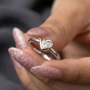 Anillo de Plata 925 con Forma de Corazón Trenzado y Moissanita, Joyería Fina para Mujer, Regalo de Compromiso para Enamorados - Product Image 6