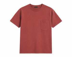 Men's O-Neck Short Sleeve Regular Fit Knitted Casual Jersey <b>T</b>-<b>Shirt</b> Solid Color <b>Pocket</b> Design Premium Quality Breathable - Product Image 1