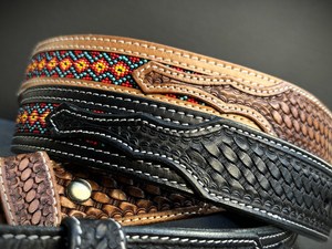 Men's Western <b>Leather</b> <b>Tooling</b> Belt Hand Carved Floral Design Genuine <b>Leather</b> Belts High-Quality <b>Leather</b> Belts - Product Image 4