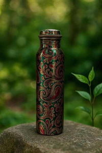 Botella de Agua de Cobre Puro a Prueba de Fugas, Botella Ayurvédica para Bebidas Saludables, para Uso en Casa, Oficina, Gimnasio y Viajes, Ecológica - Product Image 3