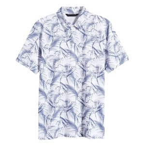 Chemises de golf pour hommes de qualité supérieure, logo sur le devant, couleur unie, blanc bleu, coton, manches courtes, été, décontractées, respirantes, séchage rapide - Product Image 1