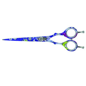 Ciseaux de coiffure professionnels en acier inoxydable de 6 pouces avec revêtement en titane arc-en-ciel et gravure laser, vis et crochet inclus - Product Image 2
