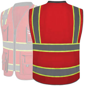 Venta Directa de Fábrica, Chaleco de Seguridad Rojo con Logotipo, Camiseta de Seguridad de Alta Calidad, Alta Visibilidad, Transpirable, Chaleco de Seguridad para Hombre - Product Image 2
