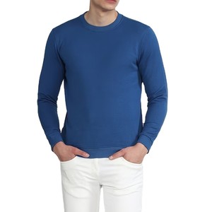 Sudadera de Cuello Redondo para Hombre 2026, Color Sólido, Corte Holgado, Tejida, Informal, Invierno, Azul, Manga Larga, Digital, Ecológica - Product Image 1