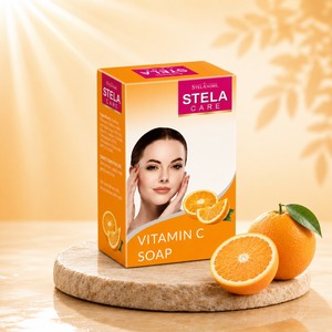 Jabón en Barra con Vitamina C Stela Care, Jabón de Baño de Limpieza Suave para el Cuidado Personal Diario, Limpieza e Higiene Refrescantes para la Piel - Product Image 1