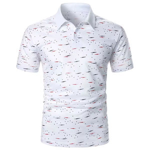 Polo imprimé décontracté pour homme, tissu léger, respirant, tenue élégante pour tous les jours - Product Image 1