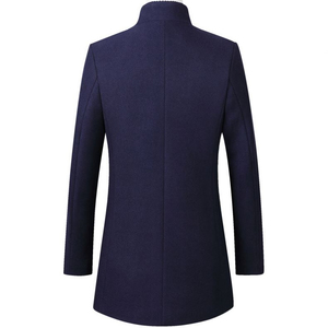 Custom Stylish fashion Uniforms Single Breasted Winter <b>Long</b> <b>Coat</b> slim Fit <b>Wool</b> Formal <b>Mens</b> Jacket - Product Image 5
