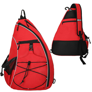 Mochila Deportiva Roja Tipo Bandolera, de Poliéster Impermeable, 30-40L, Cierre de Cremallera, Acolchada, Bolsa Deportiva de 7 Pulgadas - Product Image 3