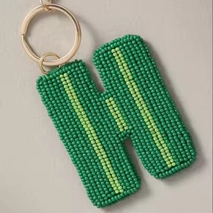 R Beautiful Seed Beads Keychain With Artistic Pattern Handmade Beaded Keychain With Stylish Boho Design - Product Image 5