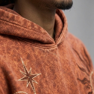 <b>Trendy</b> men embroidered <b>hoodie</b> brings warmth comfort and attractive embroidery making it ideal for casual days outdoor activities - Product Image 6