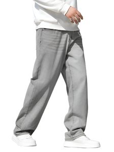 Pantalon cargo en jean délavé pour homme, taille mi-haute, coupe ample, en coton, style décontracté, pour le printemps - Product Image 4