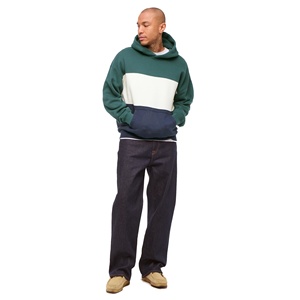 Pull-over à capuche à double panneau en coton mélangé pour hommes avec logo personnalisé Sweat-shirt en molleton lourd de qualité supérieure doublé de capuche surdimensionnée Style décontracté - Product Image 2