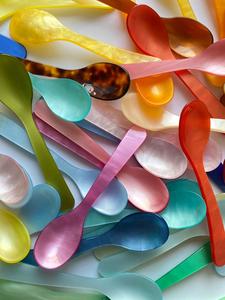 ช้อนเสิร์ฟอเนกประสงค์ทำมือจากอินเดียรุ่นล่าสุด ช้อนเรซิ่นสำหรับสลัด ใช้ในครัว กาแฟ และชา - Product Image 5