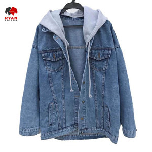 Veste en jean personnalisée Ryan Pro Gear pour hommes avec logo personnalisé, design ODM, col à capuche - Product Image 1