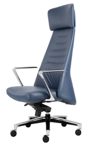 Chaise de bureau ergonomique de haute qualité en cuir - Product Image 3