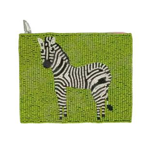 Portefeuille pochette à monnaie perlée de rocaille personnalisé de conception de zèbre beau porte-monnaie avec des caractéristiques accessoires à la mode - Product Image 1