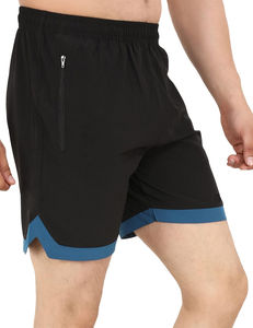 Shorts de sport et de course pour hommes, personnalisables avec logo et design, 2-en-1, écologiques, séchage rapide, respirants, avec poche zippée - Product Image 4