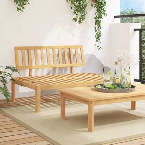 Canapé d'extérieur en bois d'acacia massif, canapé central naturel - Product Image 1