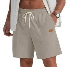 Pantalones Cortos de Pana Elásticos para Hombre, Tejidos, Casuales, de Color Liso, con Cordón Ajustable, Ideales para Correr - Product Image 3