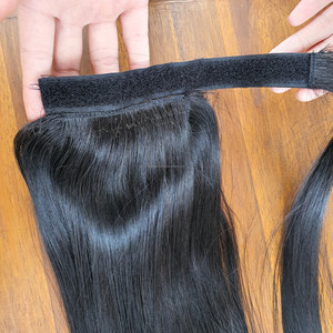 Cabello para Cola de Caballo 100% Humano Virgen Vietnamita de Primera Calidad, Color Natural, Súper Doble Trama, Suave y Sedoso, Precio de Fábrica al Por Mayor - Product Image 4