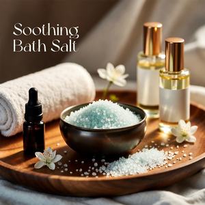 Mélange de sels de bain détoxifiants naturels et écologiques avec cristaux de l'Himalaya et huile de jasmin, sculptés pour le soulagement du stress et la revitalisation du corps - Product Image 2