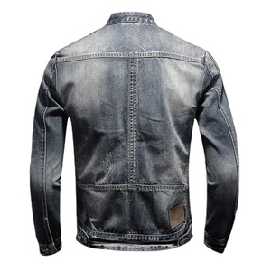 Veste en jean décontractée personnalisée vente en gros d'usine veste de camionneur grande et grande taille pour hommes veste en jean 100% coton coquille - Product Image 4